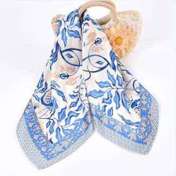 Vimate Satin Head Scarf for Women - Stylish Silk Feel Scarf