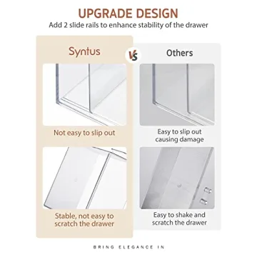 Syntus Stackable Acrylic Makeup Organizer Drawers