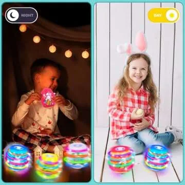 Itscolofy Musical Light Up Spinning Tops for Easter Fun