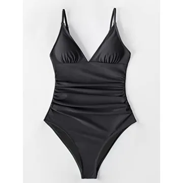 CUPSHE One Piece V Neck Swimsuit Tummy Control for Women
