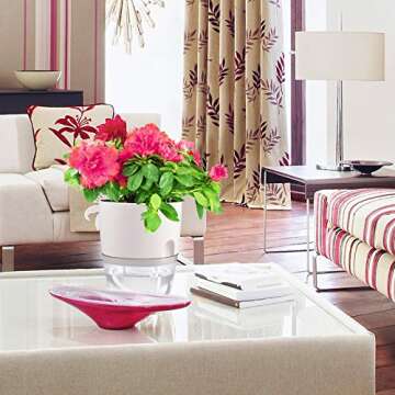 JFMAMJ Plant and Flower Pot Set, 5 Pack 6/4.1/3.2 Inch Self Watering Pots for Indoor Plants Wicking ...