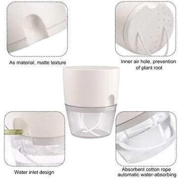 Self Watering Pot Set for Thriving Indoor Plants