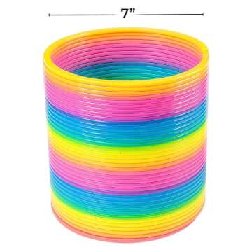 Rhode Island Novelty 7" Rainbow Jumbo Coil Spring for Endless Fun