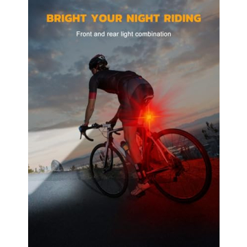Cuvccn Bike Lights Ultra Bright Set for Night Riding