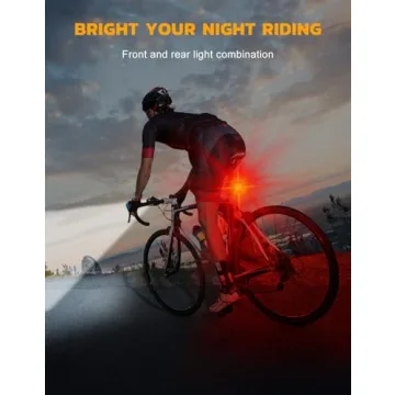 Cuvccn Bike Lights Ultra Bright Set for Night Riding