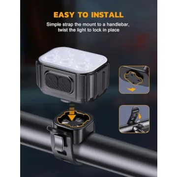 Cuvccn Bike Lights Ultra Bright Set for Night Riding