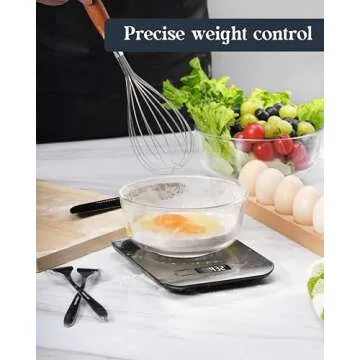 Tcsxady Digital Kitchen Scale - 11lb with 6 Units Display