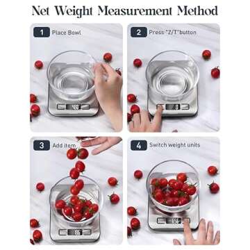 Tcsxady Digital Kitchen Scale - 11lb with 6 Units Display