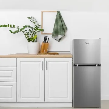 Midea 4.5 Cu Ft Stainless Steel Double Door Fridge