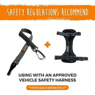 Mighty Paw Dog Seat Belt For Car - LATCH Compatible Adjustable Dog Seatbelt Harness for Small, Medium and Large Pets. Distraction Free Driving, Heavy-Duty Design with Aviation Grade Aluminum Carabiner