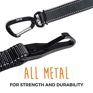 Mighty Paw Dog Seat Belt For Car - LATCH Compatible Adjustable Dog Seatbelt Harness for Small, Medium and Large Pets. Distraction Free Driving, Heavy-Duty Design with Aviation Grade Aluminum Carabiner