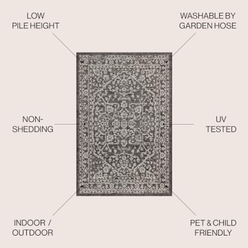 JONATHAN Y Malta Bohemian Medallion Indoor Outdoor Rug