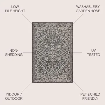 JONATHAN Y Malta Bohemian Medallion Indoor Outdoor Rug