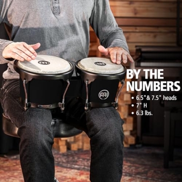 Meinl Journey Series Bongos - Portable Hand Drums with Wrench
