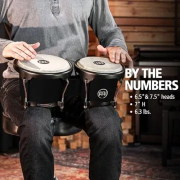 Meinl Journey Series Bongos - Portable Hand Drums with Wrench