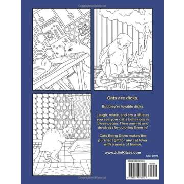 Cats Being Dicks: A funny adult coloring book for cat lovers