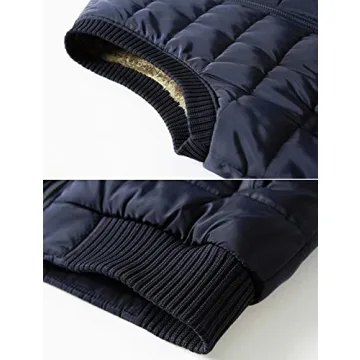 Vcansion Men's Outdoor Stand Collar Fleece Jacket Vest Casual Padded Vest Coats Light Blue US L