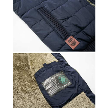 Vcansion Men's Outdoor Stand Collar Fleece Jacket Vest Casual Padded Vest Coats Light Blue US L