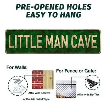 CIVOTIL Little Man Cave Sign for Toddler Boys' Rooms