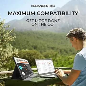 Lightweight 15.6" HumanCentric Portable Monitor for Laptops