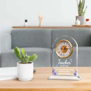 Teacher Appreciation Gifts Elegant Quartz Clock Unique Design