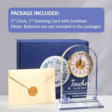 Teacher Appreciation Gifts Elegant Quartz Clock Unique Design