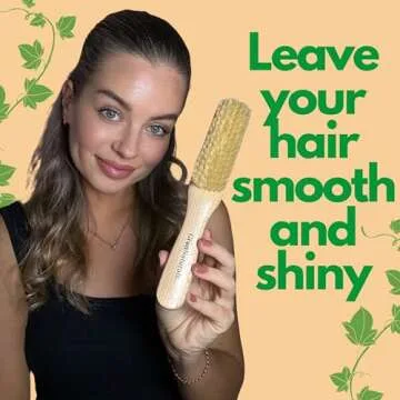 GranNaturals Boar Bristle Hair Brush for Smooth Styles