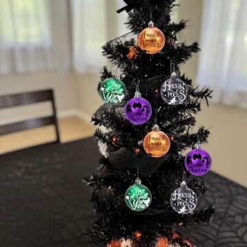 Hocus Pocus Halloween Ornaments Set for Tree Decor
