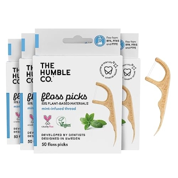 Eco-Friendly Humble Co. Floss Picks – Mint, Double Thread for Superior Oral Care
