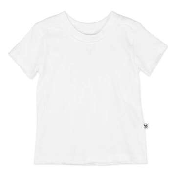 HonestBaby Baby Girls Organic Cotton Short Sleeve T-Shirt Set, 10-pack