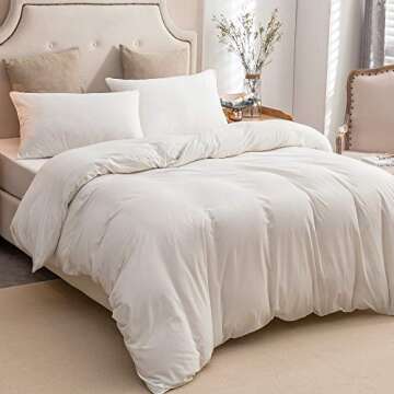 PURE ERA Jersey Cotton Duvet Cover Set - Super Soft 3pc Bedding