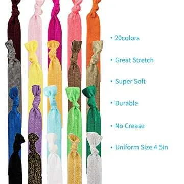 100Pcs No Damage Fabric Hair Ties for Every Style