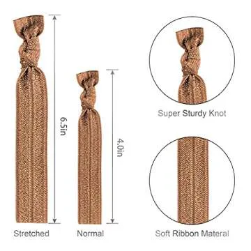 100Pcs No Damage Fabric Hair Ties for Every Style