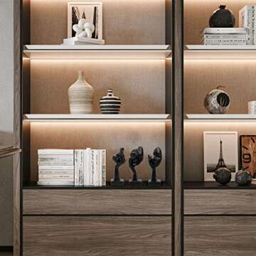 prosfalt 3 Pcs Thinker Statue,Modern Home Resin Sculptures,Collectible Figurines for Home Office Bookshelf Desktop Decor(Black)