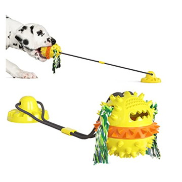 Interactive Pet Tug-of-War Dog Toy with Suction Cup