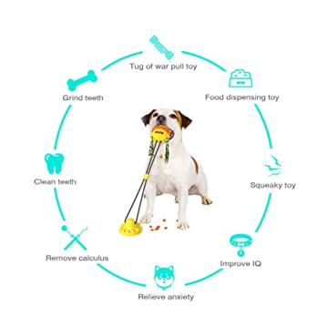 Interactive Pet Tug-of-War Dog Toy with Suction Cup