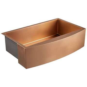 Signature Hardware 33" Atlas Farmhouse Kitchen Sink - Matte Gold
