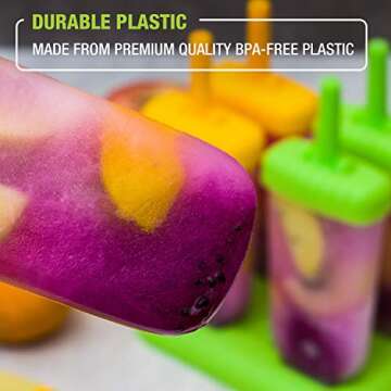 Eparé Popsicle Molds for Kids Set of 6 - Homemade BPA Free Easy Release Ice Pop Mold - Frozen Pops Maker - Reusable Popcicle Freeze Treats for Adults, Baby & Toddler