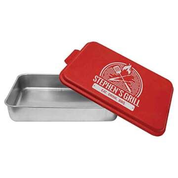Personalized BBQ Prep Tub with Lid - Ultimate Grilling Gift