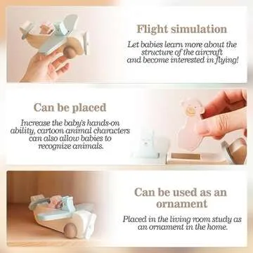 ibwaae Wooden Airplane Toys for Toddlers - Safe Fun