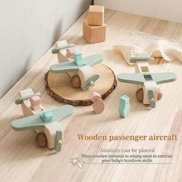 ibwaae Wooden Airplane Toys for Toddlers - Safe Fun