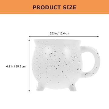 Gadpiparty Halloween White Ceramic Cauldron Mug