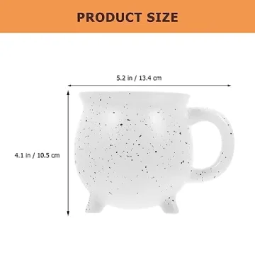 Gadpiparty Halloween White Ceramic Cauldron Mug