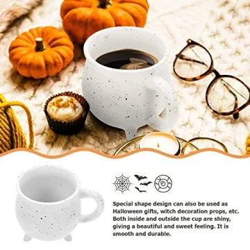 Gadpiparty Halloween White Ceramic Cauldron Mug