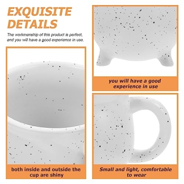 Gadpiparty Halloween White Ceramic Cauldron Mug