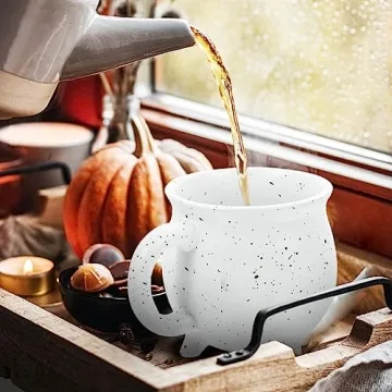 Gadpiparty Halloween White Ceramic Cauldron Mug
