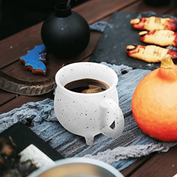 Gadpiparty Halloween White Ceramic Cauldron Mug