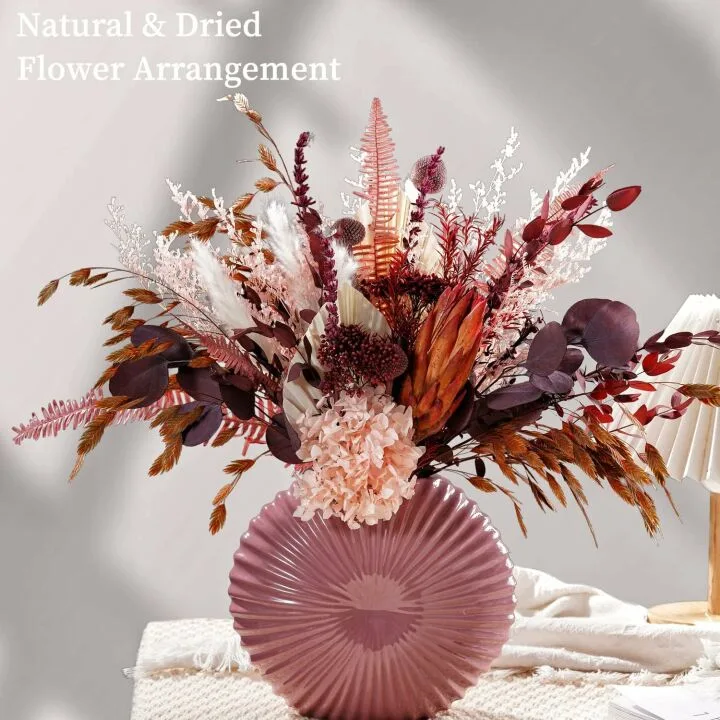 Dried Flower Bouquet | Eucalyptus & Hydrangea Home Decor