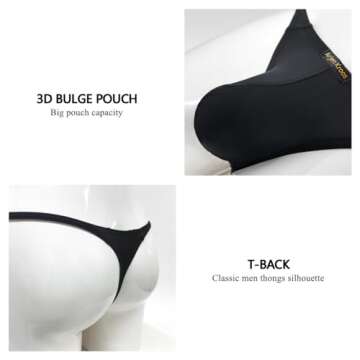 Arjen Kroos Men's Sexy Thong Pouch Underwear Low Rise G-String Bikini