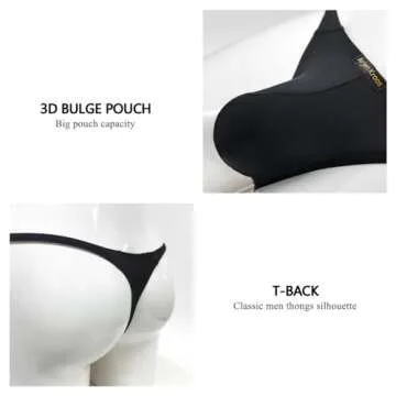 Arjen Kroos Men's Sexy Thong Pouch Underwear Low Rise G-String Bikini